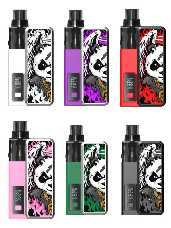 【小煙主機】San Dynasty 小海豚 30W 主機 套組(熊貓版) 小體積大煙量 可更換電池 外型配件 海綿濾嘴