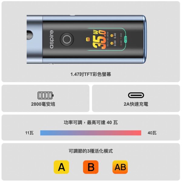 photo_2026-07-10_17-07-36 【小煙主機】Aspire Fluffi PRO 40W 酪梨妹妹 PRO主機 套組 1.47” 全彩大螢幕 可調瓦數 大電量 2800mAh 油倉3.5ML (新品到貨)